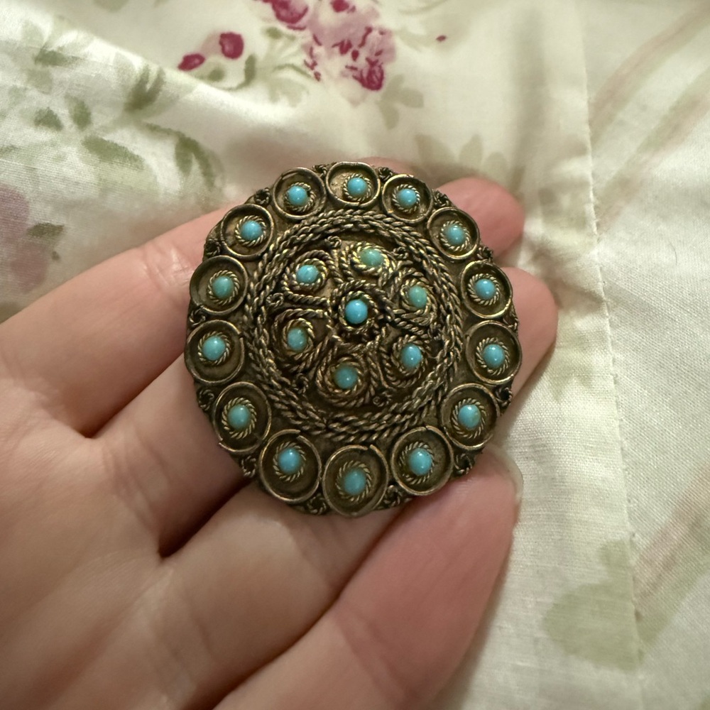 Yemenite Turquoise Pendant
